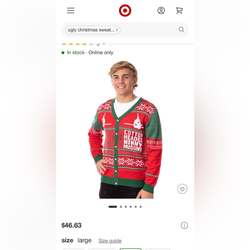 New! Elf Christmas sweater